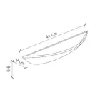 Halvmåne væglampe med 2 lys i hånddekoreret keramik - Trieste Viadurini