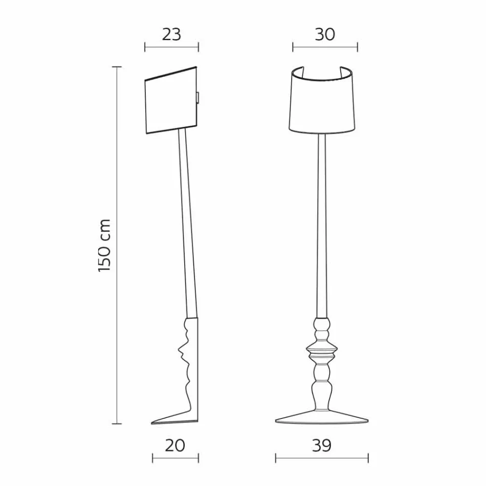 Højvægsapplikation i hvid keramik og lampeskærm i linnedesign - Cadabra Viadurini