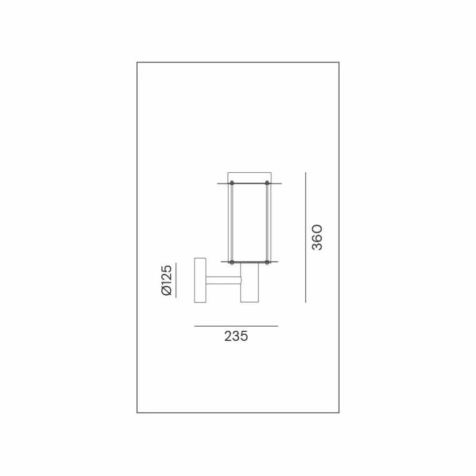 Udendørs væglampe i messing og hvidt glas - Loggia af Il Fanale Viadurini
