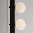 Design væglampe i sort aluminium med kugler og spots - Exodus Viadurini