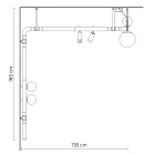 Design væglampe i sort aluminium med kugler og spots - Exodus Viadurini