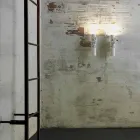 Væglampe i mathvid keramik med dekorative blomster - Revolution Viadurini