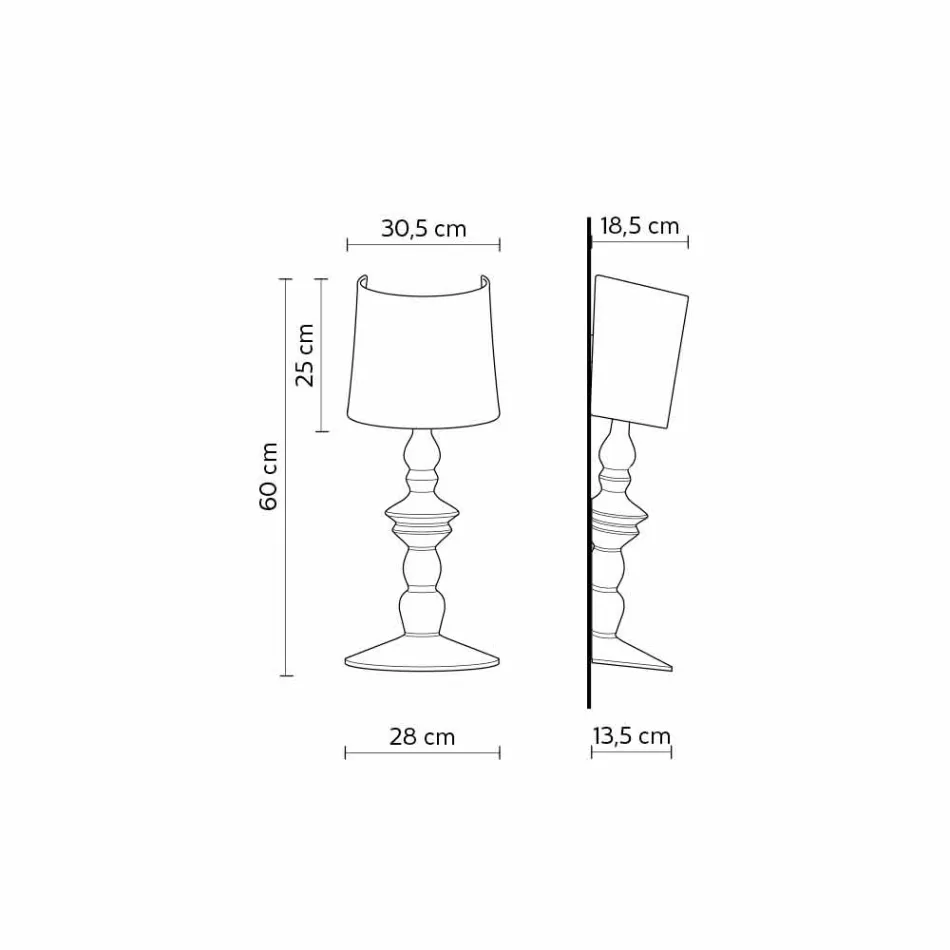 Væglampe i malbar keramik med lampeskærm i moderne design - Cadabra Viadurini