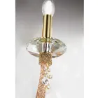 Klassisk væglampe 2 lys i blæst glas og håndlavede detaljer - Phaedra Viadurini