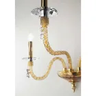 Klassisk væglampe 3 lys i blæst glas og håndlavede detaljer - Phaedra Viadurini