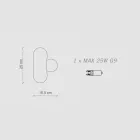 Væglampe med opaline glas diffuser Made in Italy - Bumbum Viadurini