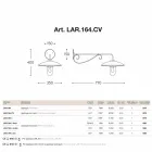 Applique med Kong Lear glas i kobber, aluminium og messing Viadurini