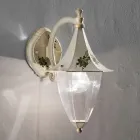 Udendørs væglampe i håndmalet aluminium og Edere dekoration - Arezzo Viadurini