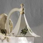 Udendørs væglampe i håndmalet aluminium og Edere dekoration - Arezzo Viadurini