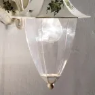 Udendørs væglampe i håndmalet aluminium og Edere dekoration - Arezzo Viadurini