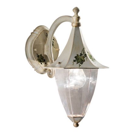 Udendørs væglampe i håndmalet aluminium og Edere dekoration - Arezzo Viadurini