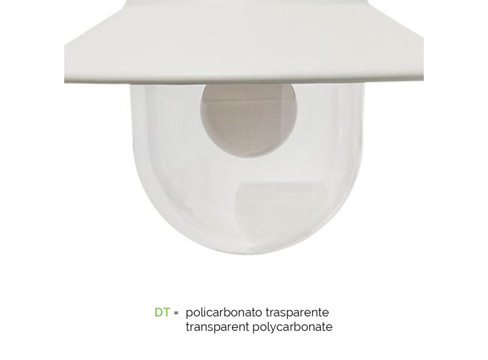 Udendørs væglampe i aluminium og polycarbonat Fremstillet i Italien - Cassandra Viadurini
