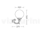 Udendørs væglampe i trykstøbt aluminium og akrylkugle - Trovanero Viadurini