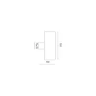 Udendørs væglampe i farvet ler og PMMA fremstillet i Italien - Toscot Hans Viadurini