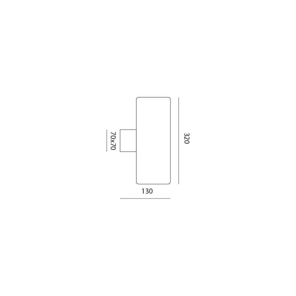 Udendørs væglampe i farvet ler og PMMA fremstillet i Italien - Toscot Hans Viadurini