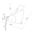Udendørs væglampe i emaljeret toscansk majolica Made in Italy - Uccellino Viadurini
