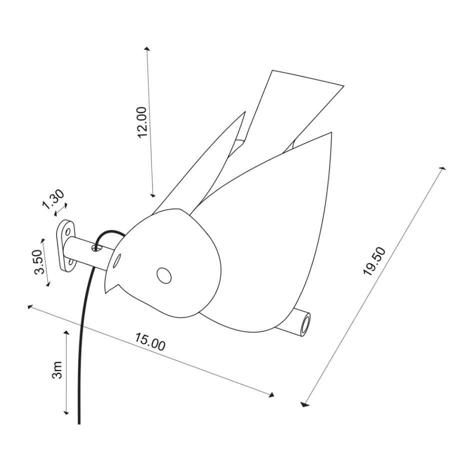 Udendørs væglampe i emaljeret toscansk majolica Made in Italy - Uccellino Viadurini