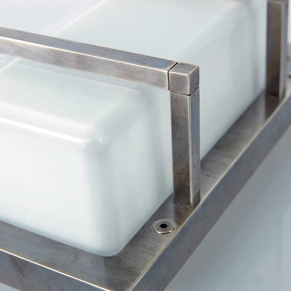 Udendørs væglampe i messing, E27 og geometrisk stil, fremstillet i Italien - Krystal Viadurini