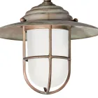 Elfico udendørs væglampe i messing, opalglas og IP44-klassificering Viadurini