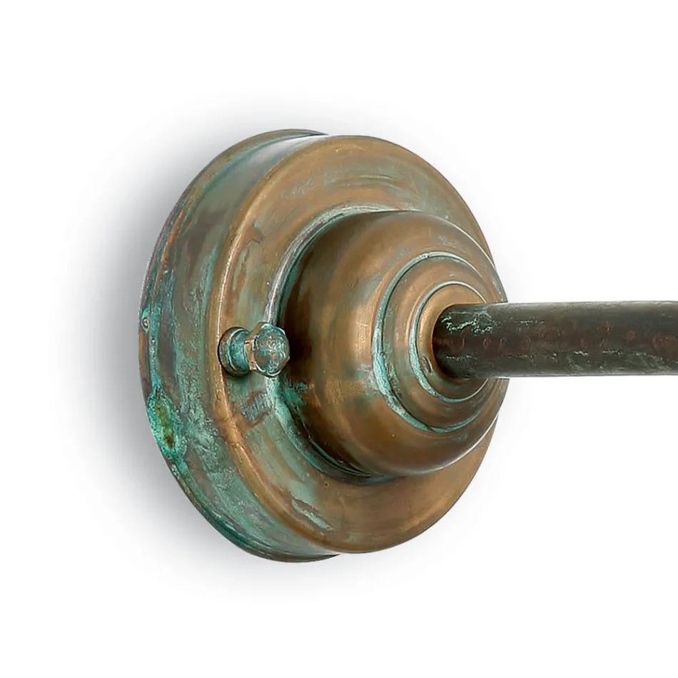 Udendørs væglampe i messing, opalglas og IP44 fremstillet i Italien - Drago Viadurini