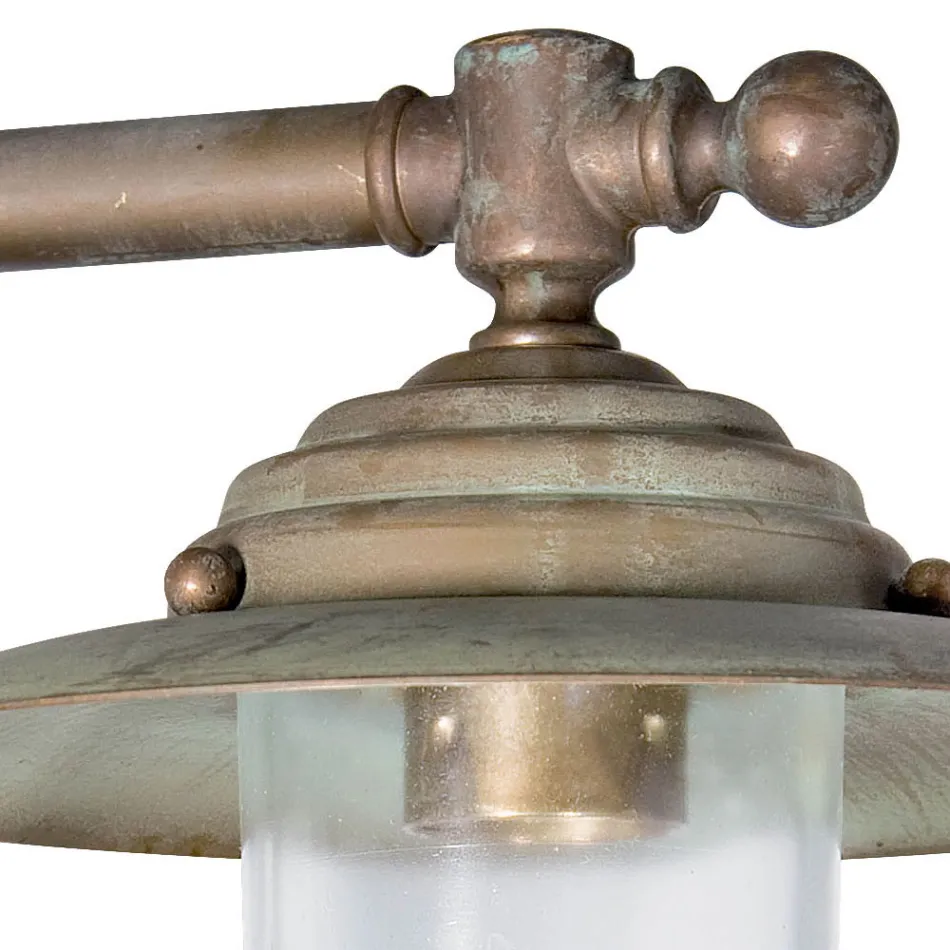 Elfico udendørs væglampe i messing, klart glas og IP44-klassificering Viadurini