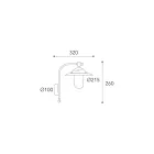 Elfico udendørs væglampe i messing, klart glas og IP44-klassificering Viadurini