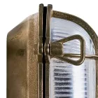 Vintage udendørs væglampe i messing med opal/klart glas - Siren Viadurini