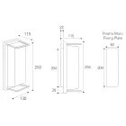 Vintage udendørs væglampe i messing, E27 og elegant lampe - krystal Viadurini