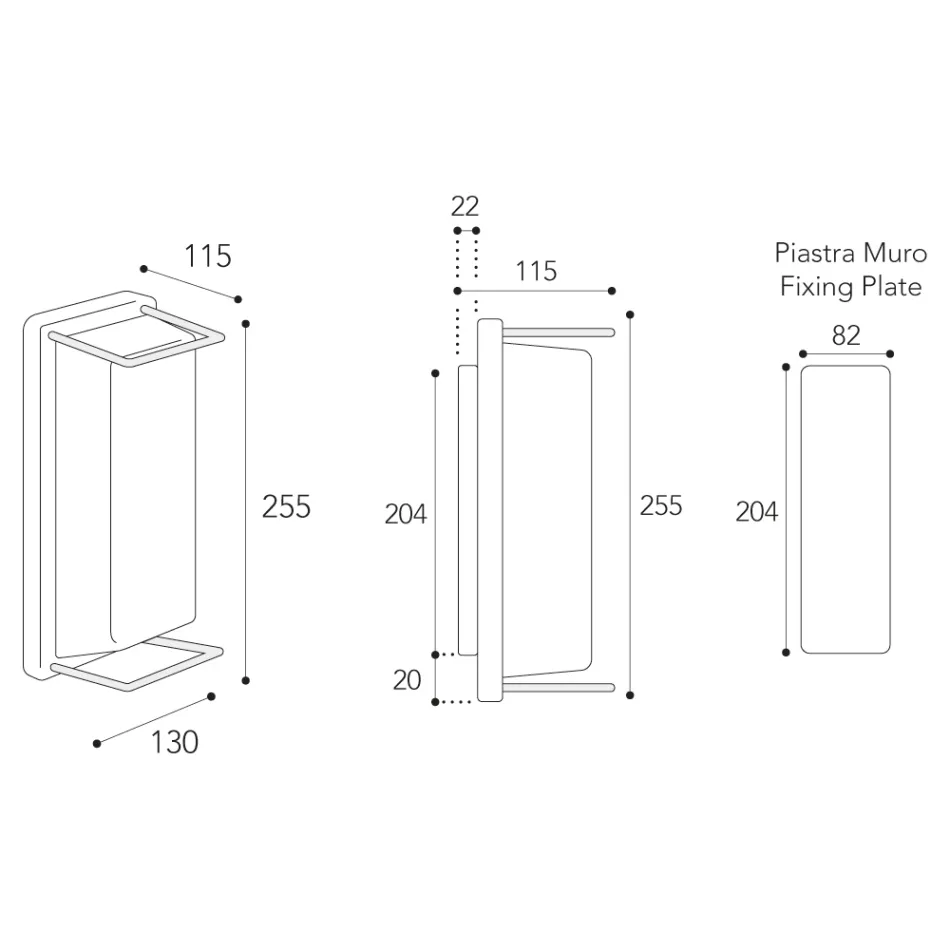 Vintage udendørs væglampe i messing, E27 og elegant lampe - krystal Viadurini