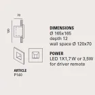 Firkantet udendørs væglampe, farvet terracotta Square - Toscot Viadurini