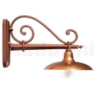 Vintage udendørs væglampe i aluminium og messing Fremstillet i Italien - Adela Viadurini