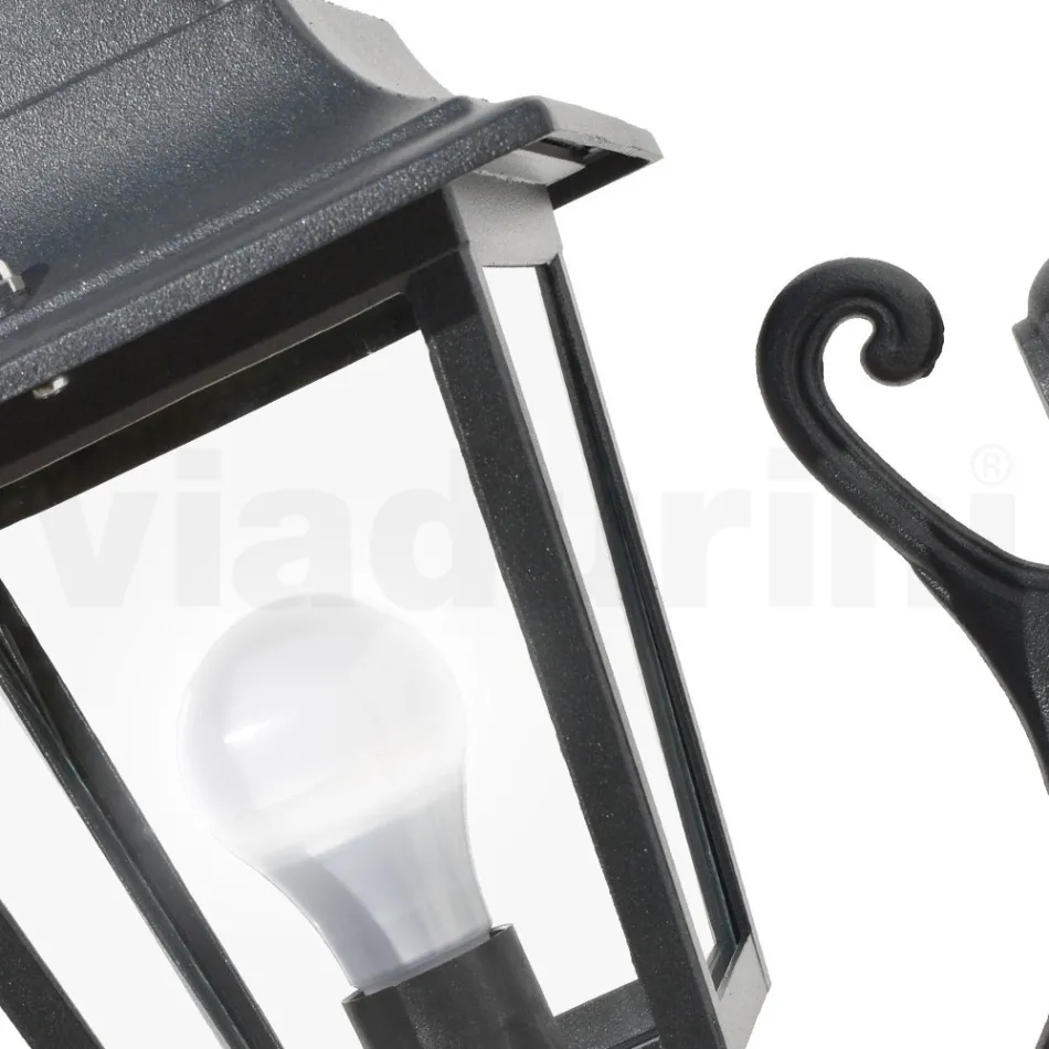 Haveapplikation i aluminium og gennemsigtigt glas lavet i Italien - Scintilla Viadurini