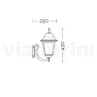 Haveapplikation i aluminium og gennemsigtigt glas lavet i Italien - Scintilla Viadurini