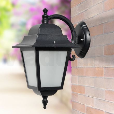 Haveapplikation i sandblæst glas og aluminium Fremstillet i Italien - Scintilla Viadurini