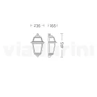 Udendørs væglampe i antracit aluminium og glas lavet i Italien - Elric Viadurini