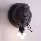 3 lys væglampe i Gorilla keramisk grå eller hvid design - Rillago Viadurini
