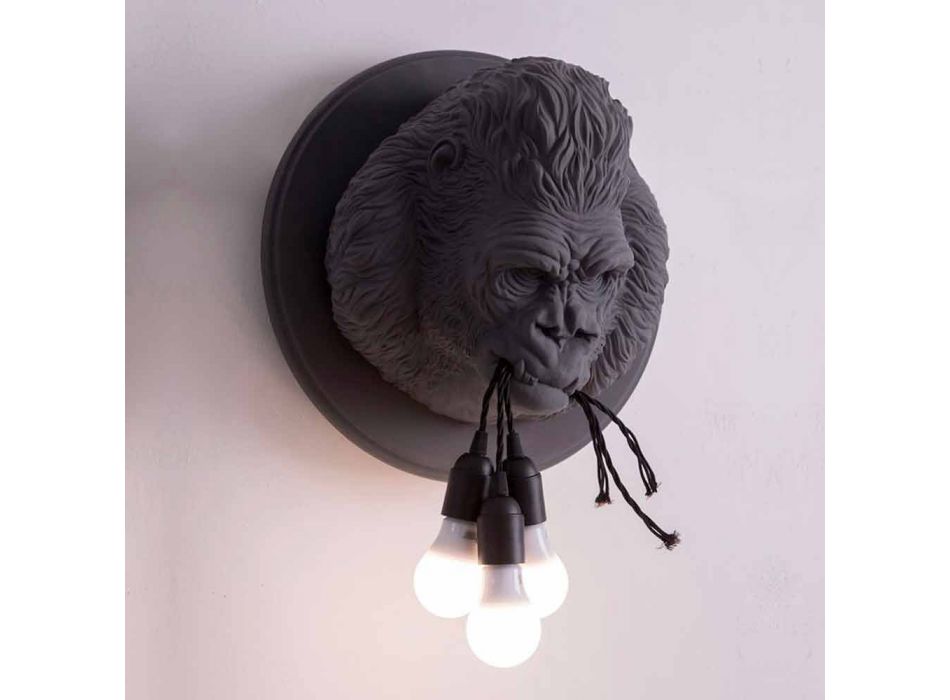 3 lys væglampe i Gorilla keramisk grå eller hvid design - Rillago