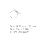 Håndblæst venetiansk glasvæglampe - sne Viadurini