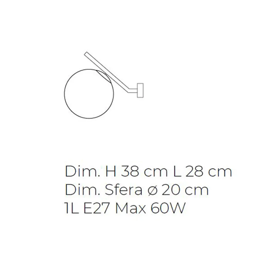 Håndblæst venetiansk glasvæglampe - sne Viadurini