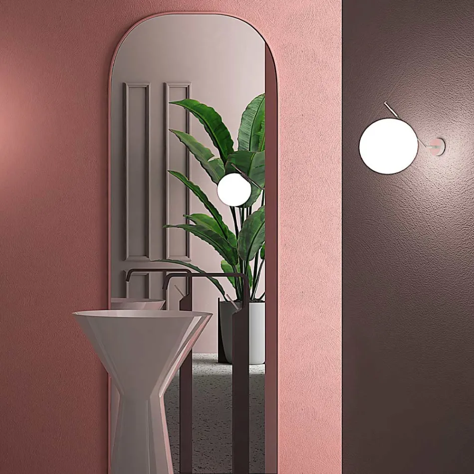 Håndblæst venetiansk glasvæglampe - sne Viadurini