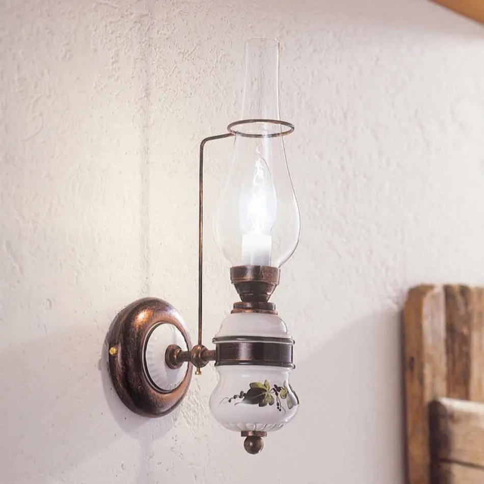 Classic væg dekoreret keramiske Ferroluce Viadurini