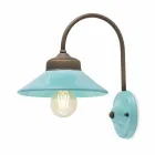 Lys i farvet keramiske væg og messing Alice Ferroluce Viadurini