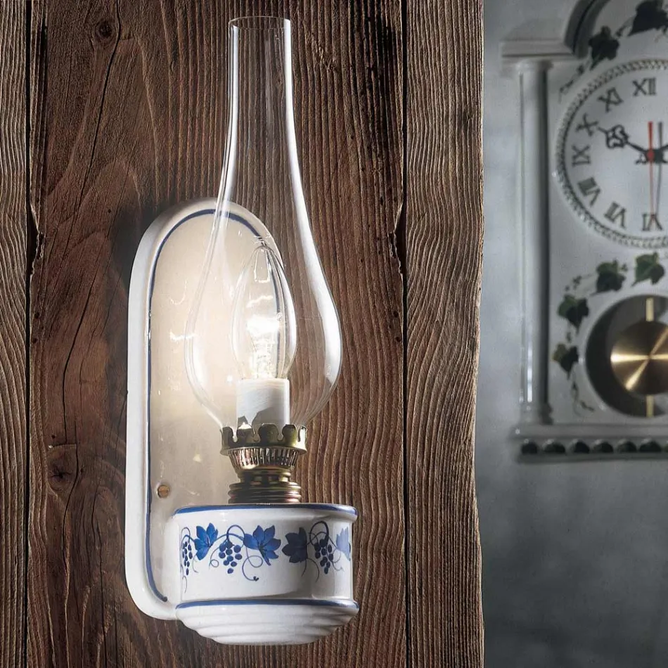 Applique Keramisk væg udsmykket af hånden Ferroluce Viadurini