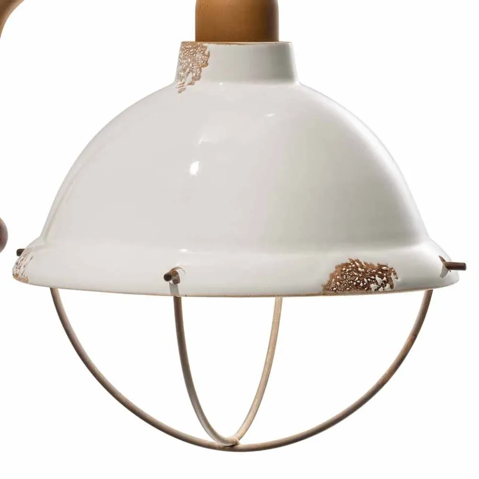 Keramiske væg Sconces og metal Skyler industrielle stil Viadurini