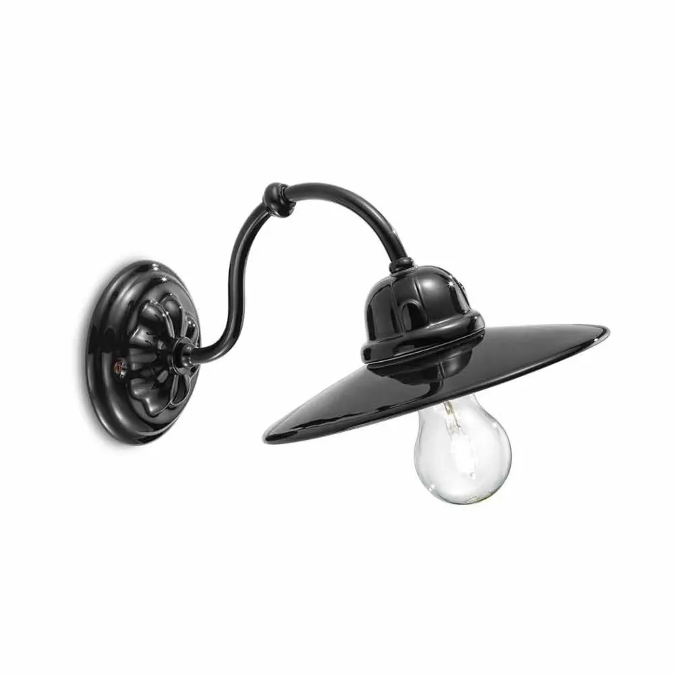 Lampe i blank keramiske væg Ferroluce Retro Viadurini