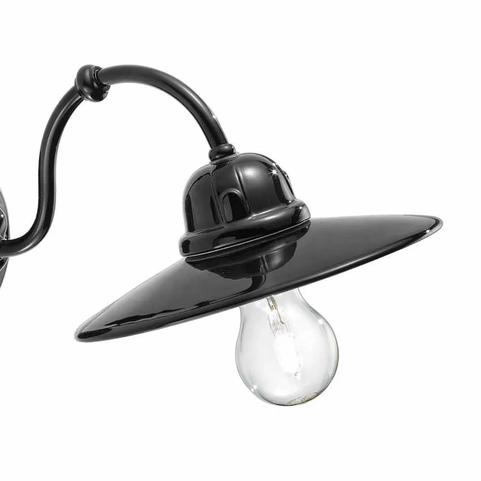 Lampe i blank keramiske væg Ferroluce Retro Viadurini