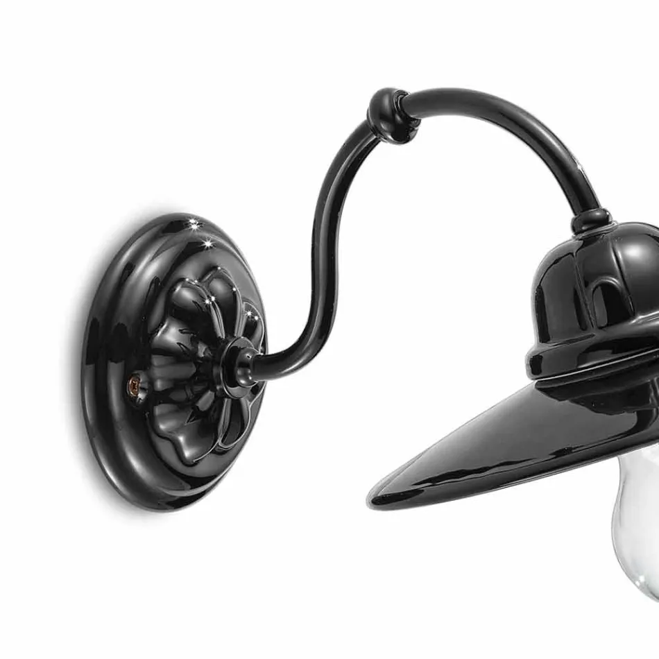 Lampe i blank keramiske væg Ferroluce Retro Viadurini