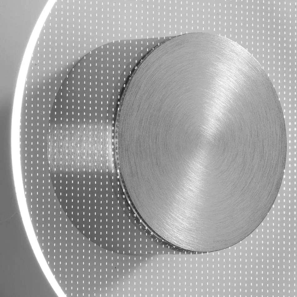 Nora - Metalvæglampe med mikroprikket plexiglasdiffuser Viadurini