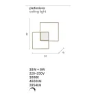 Moderne - Formel guldmalet metal væglampe med LED Viadurini