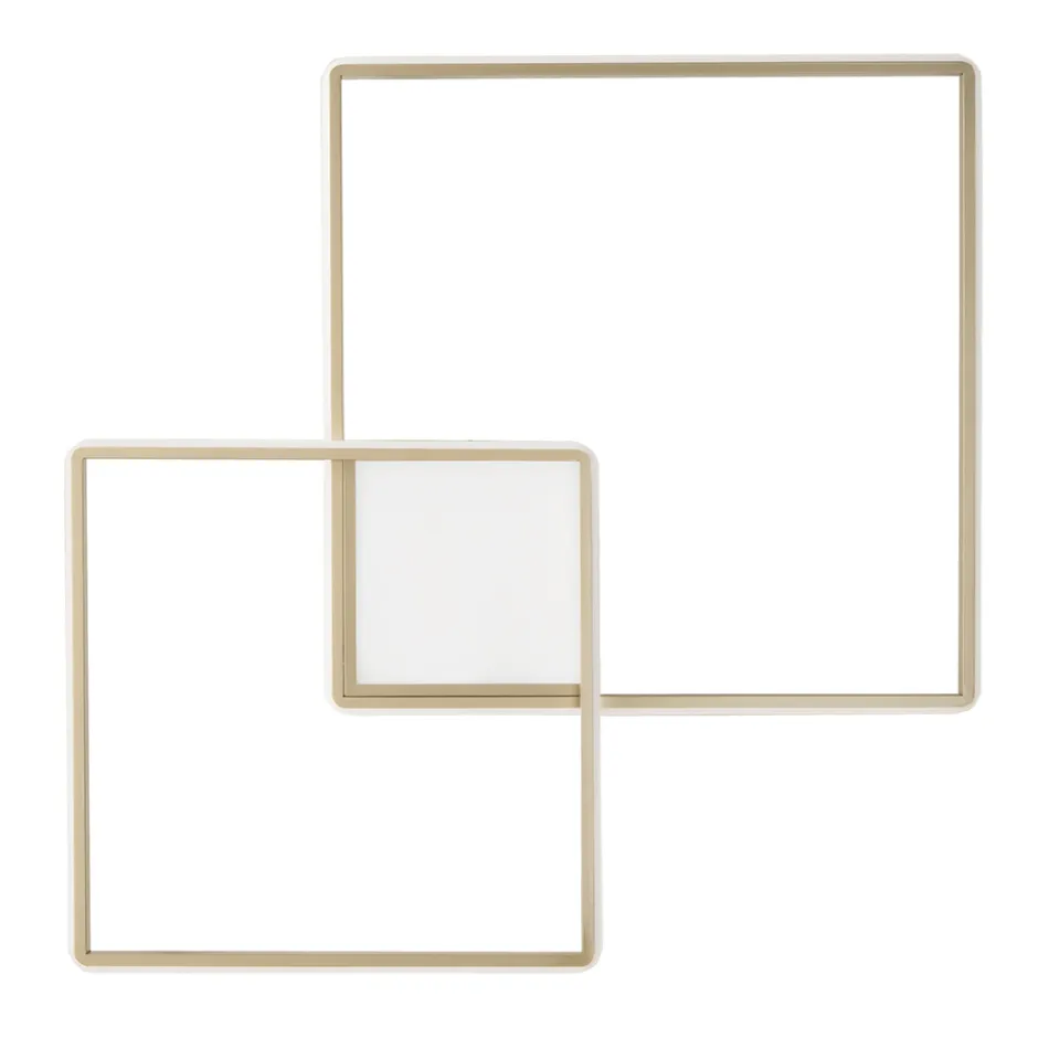 Moderne - Formel guldmalet metal væglampe med LED Viadurini